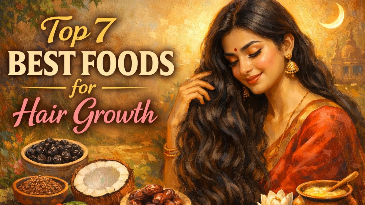 Top 7 foods for Natural Hair Growth | Hair Growth Tips Hindi | Ayurvedic Secrets for Hair Growth 