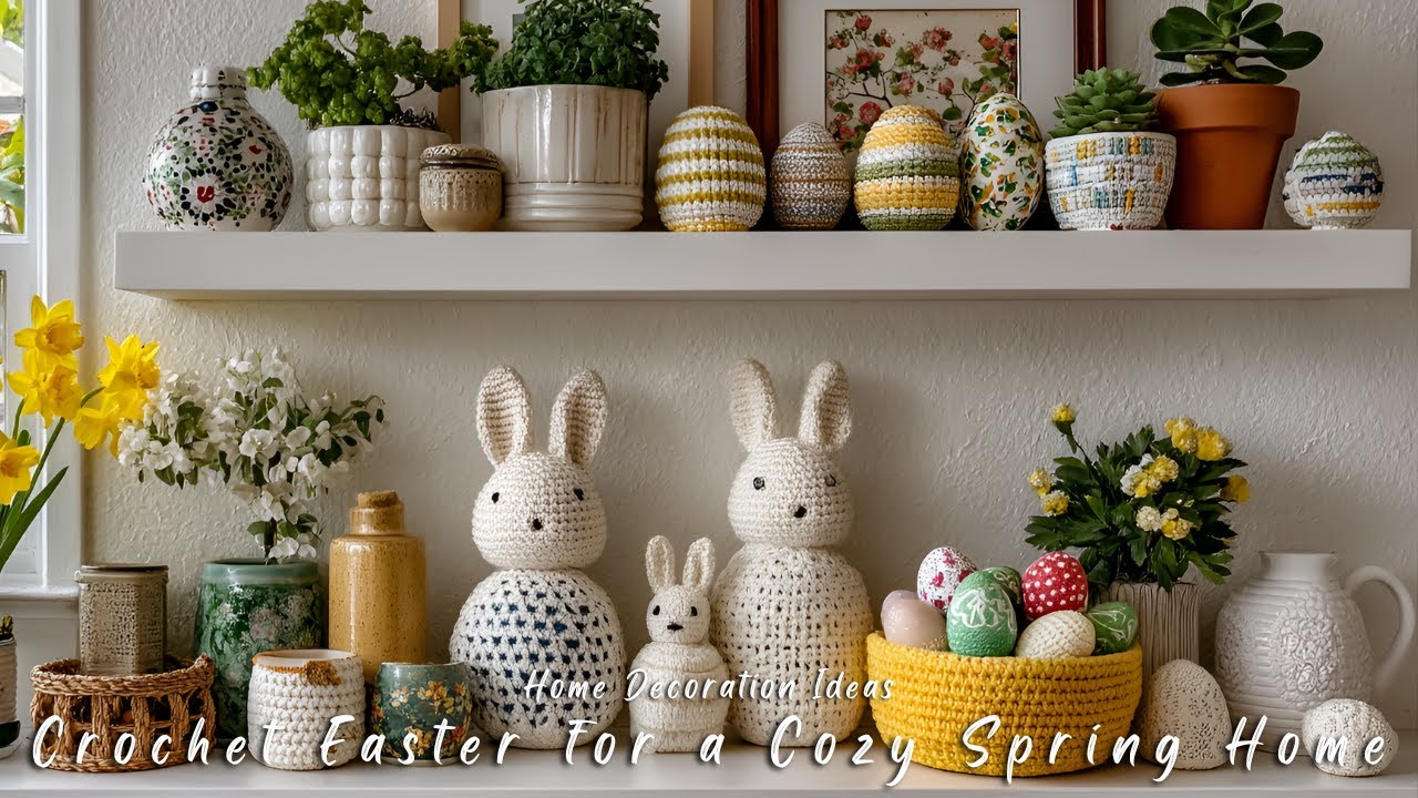 Crochet Easter Decor Ideas for a Cozy Spring Home | Elegant Handmade Easter Decorating Trends