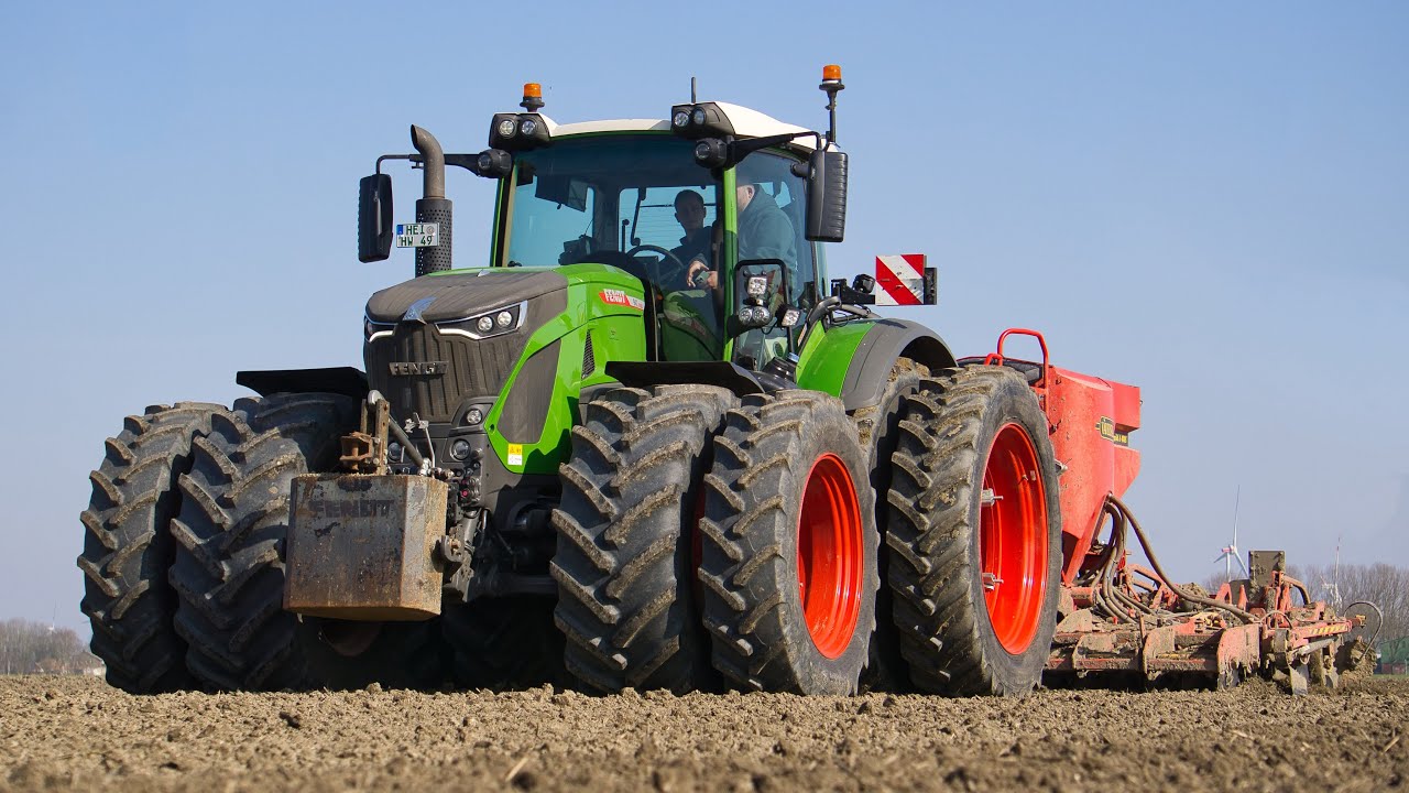 Aussaat 2025 | Fendt 942 auf Zwillingen / Fendt 930 TMS beim Grubbern | Landwirtschaft Dithmarschen