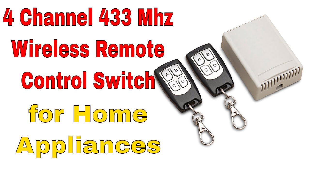 4 Channel Wireless Switch GV-RK04S-12 with two 433 MHz Remotes