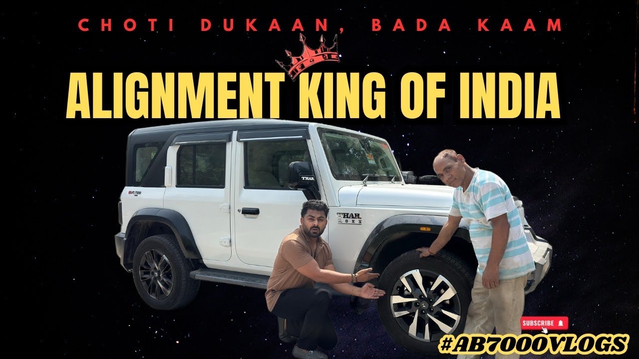 Thar Roxx Sidhi Kyun Nahi Chalti? Full Alignment & Balancing Reveal😳#ab7000vlogs #thar #roxx