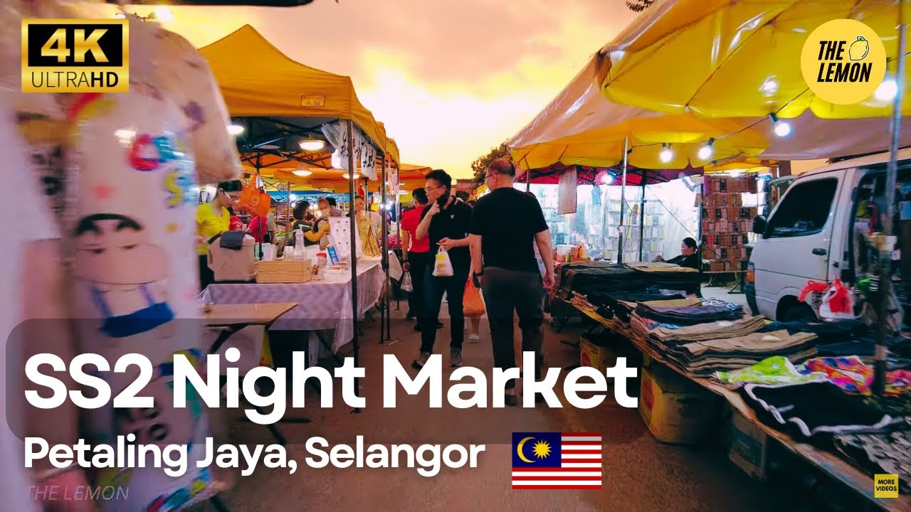 SS2 Night Market / Pasar Malam: 4K Walking Tour of Street Food! One of The Best PJ Night Market