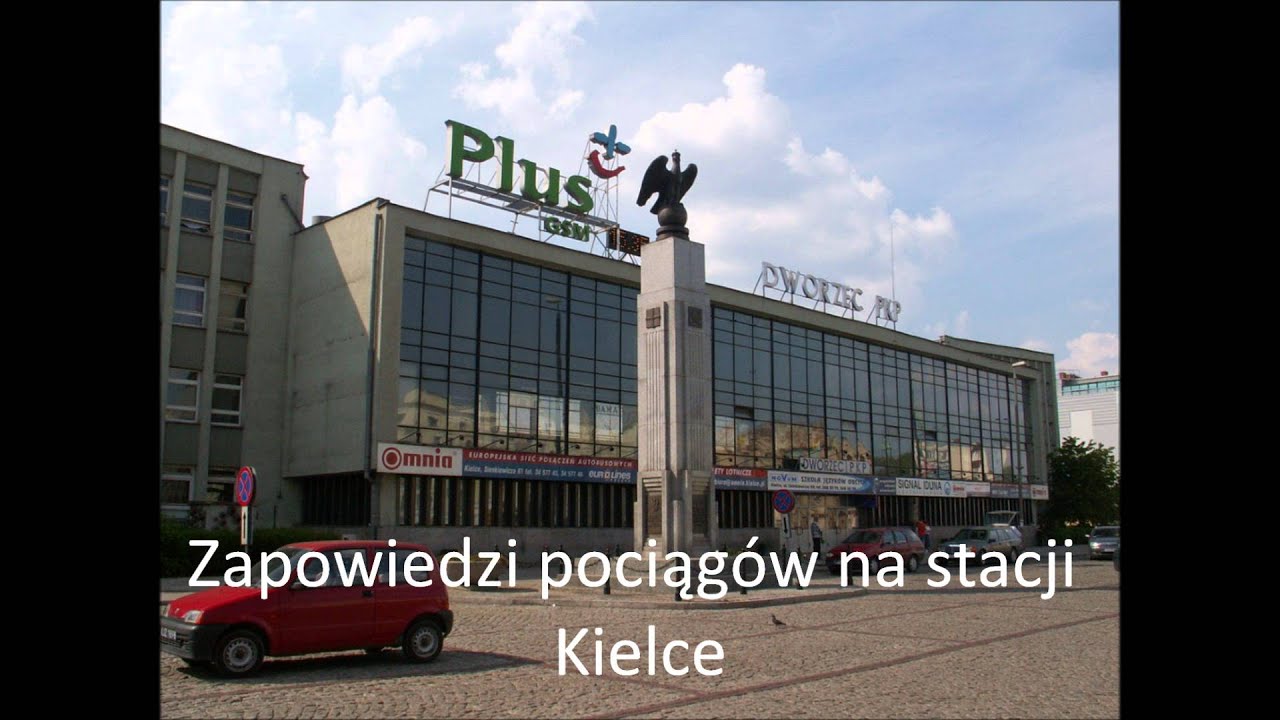 Zapowiedzi pociągów na stacji Kielce.