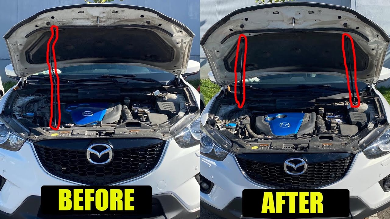 UPGRADE: Replacing the Hood Prop Rod with Telescoping Gas Struts on Mazda CX-5 (2012-2016) - 6 steps