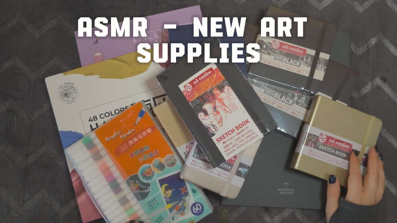 ASMR - New Art Supplies, Paul Rubens HAIYA oil pastels, Talens Art Creation Sketchbook, Fabriano...