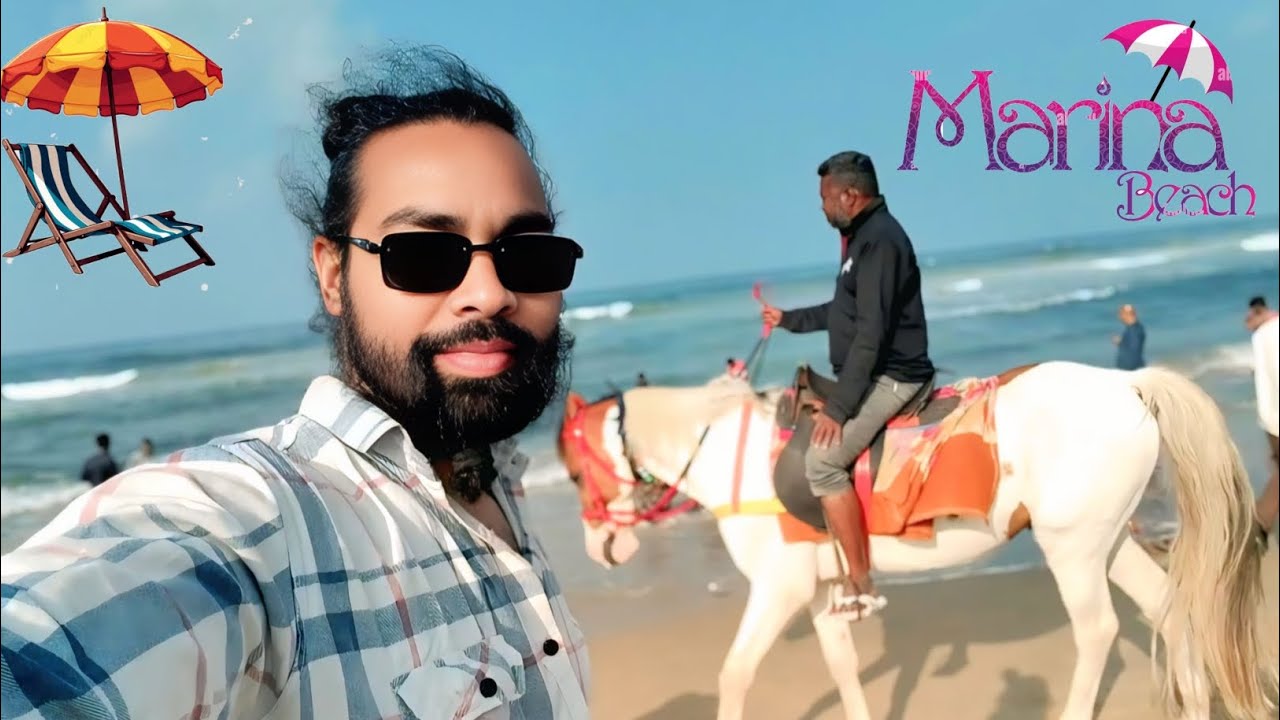 Metro 🚇 में Local Train से भी ज्यादा भीड़😯 | Third Time Marina Beach 🏖️ | Chennai | Saheb Goutam 