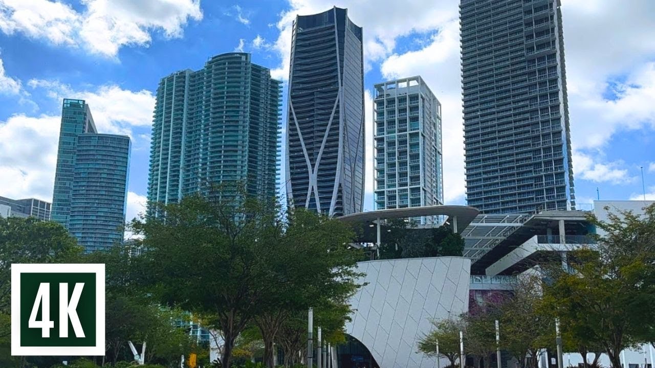 Miami Downtown Walking Tour | Vibrant City Ambience Sounds