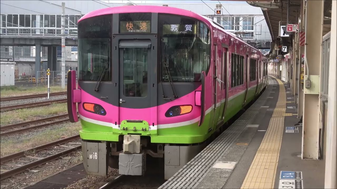 【前面展望動画】ハピラインふくい　フルラッピング編成　快速　敦賀→福井