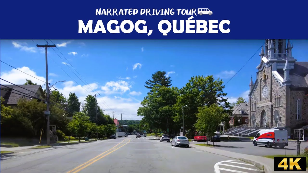 🚗 Magog, Québec  🇨🇦✨ 4K Drive