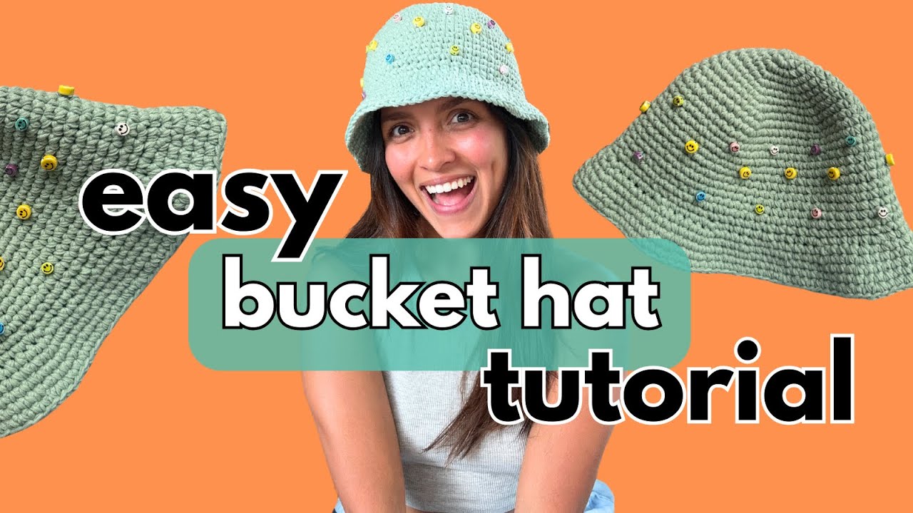 how to crochet a bucket hat | easy, one stitch, beginner friendly