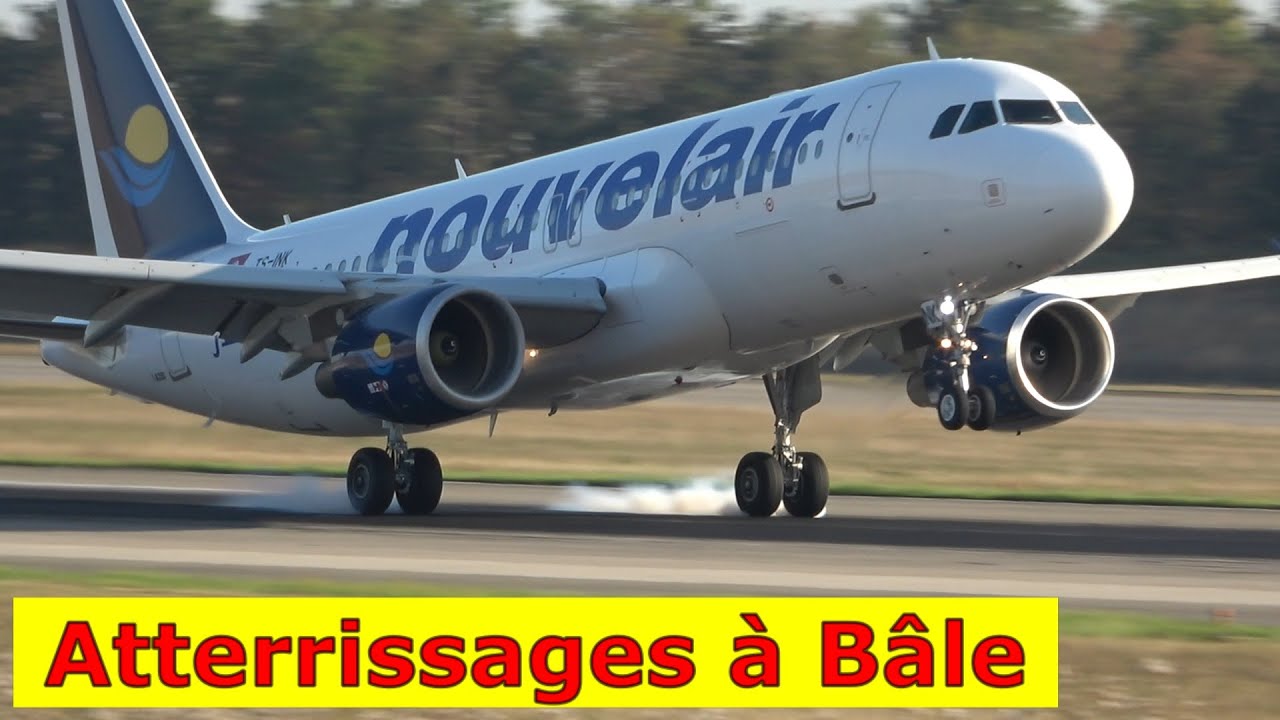 24 Avions - 17 Compagnies - Bâle (1/4) - Atterrissages piste 15 (matin) - plane spotting