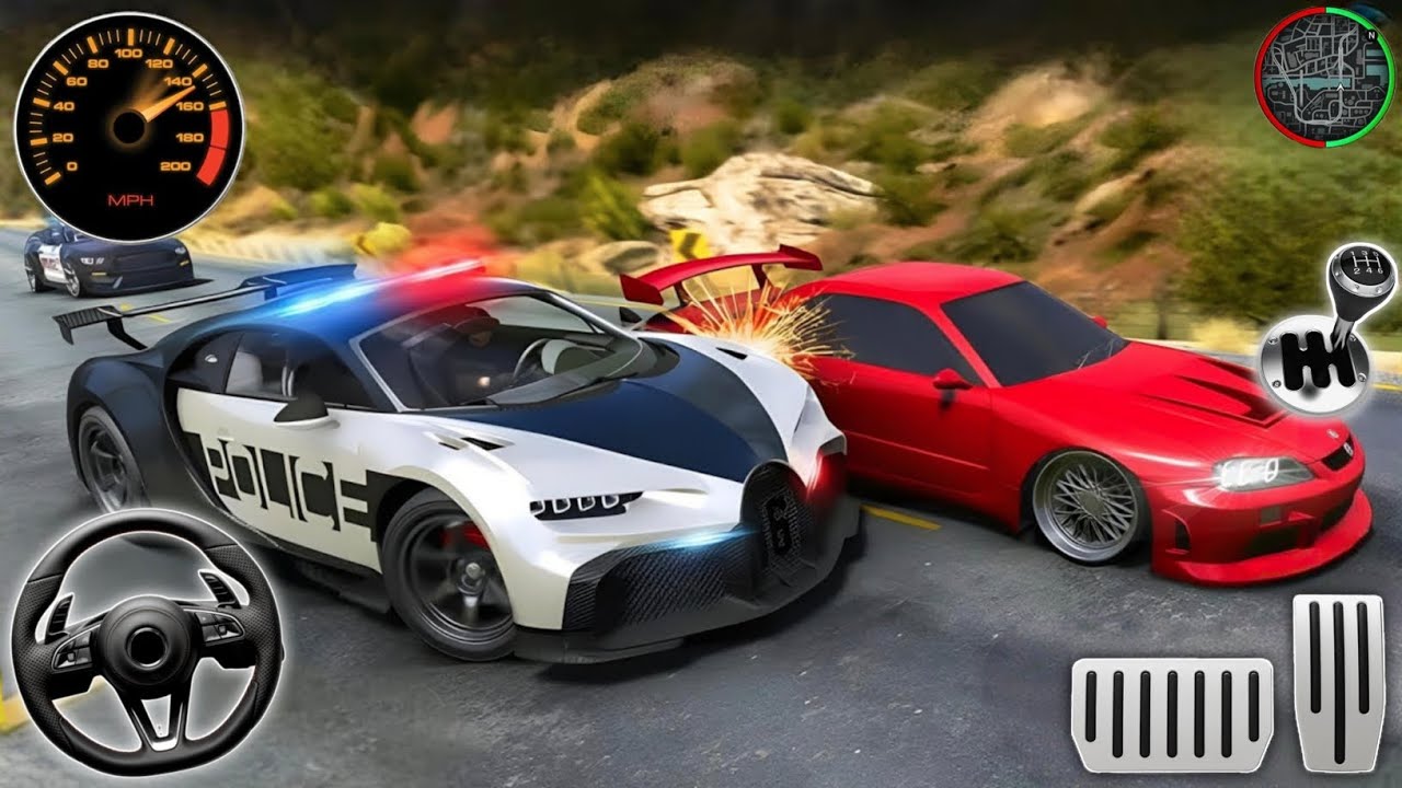 Police Car Chase Simulator 3D Game - Real Cop Cars Driving Simulator 2025 - Android GamePlay