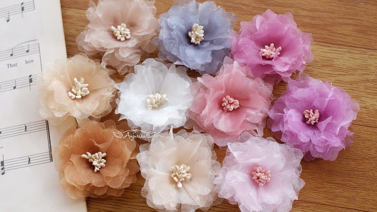 DIY Organza Flower | Organza Fabric Flower Tutorial