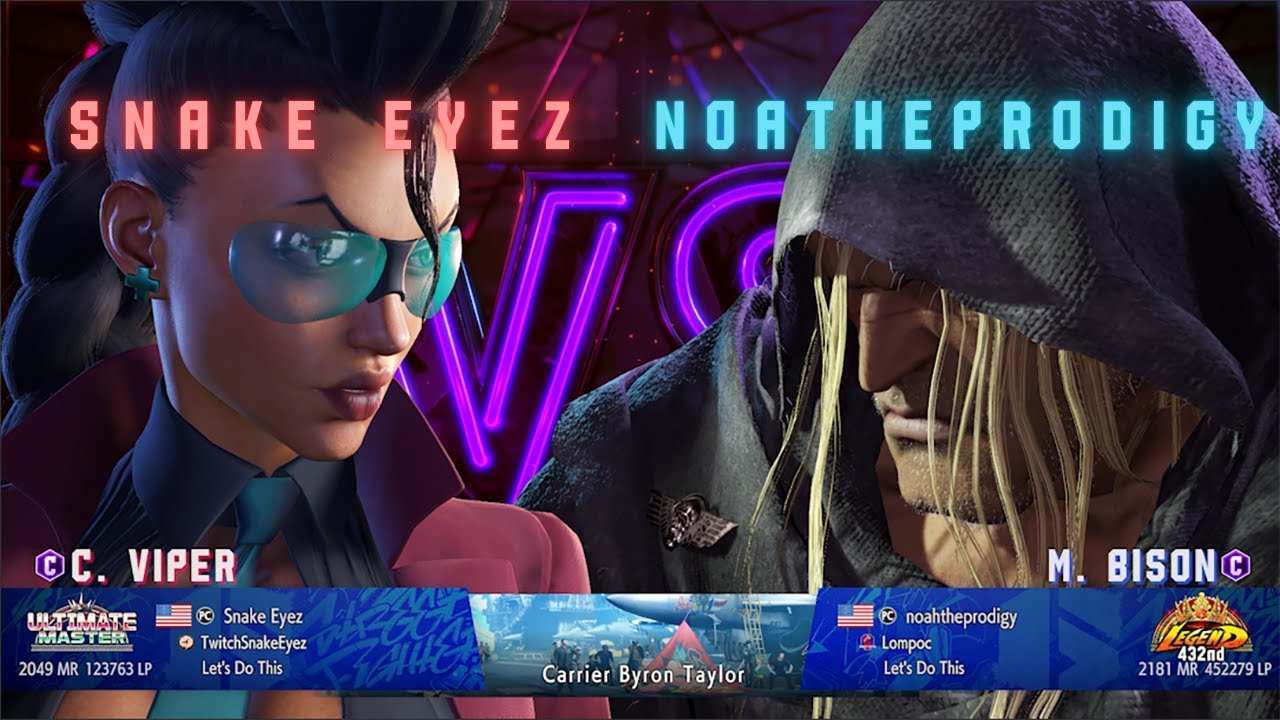 SF6 ▰ SNAKE EYEZ (C. VIPER) vs NOAHTHEPRODIGY (M. BISON) ▰ High Level Gameplay