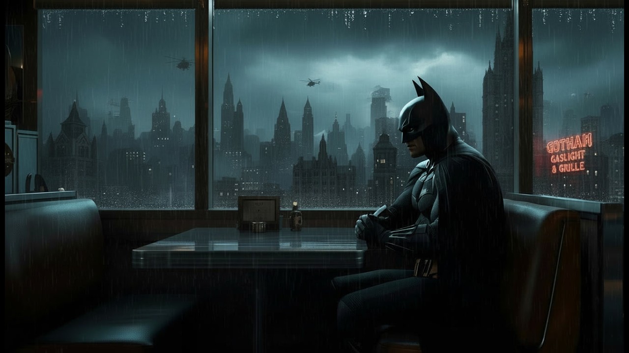 The Dark Knight’s Quiet Night | Gotham Diner in the Rain