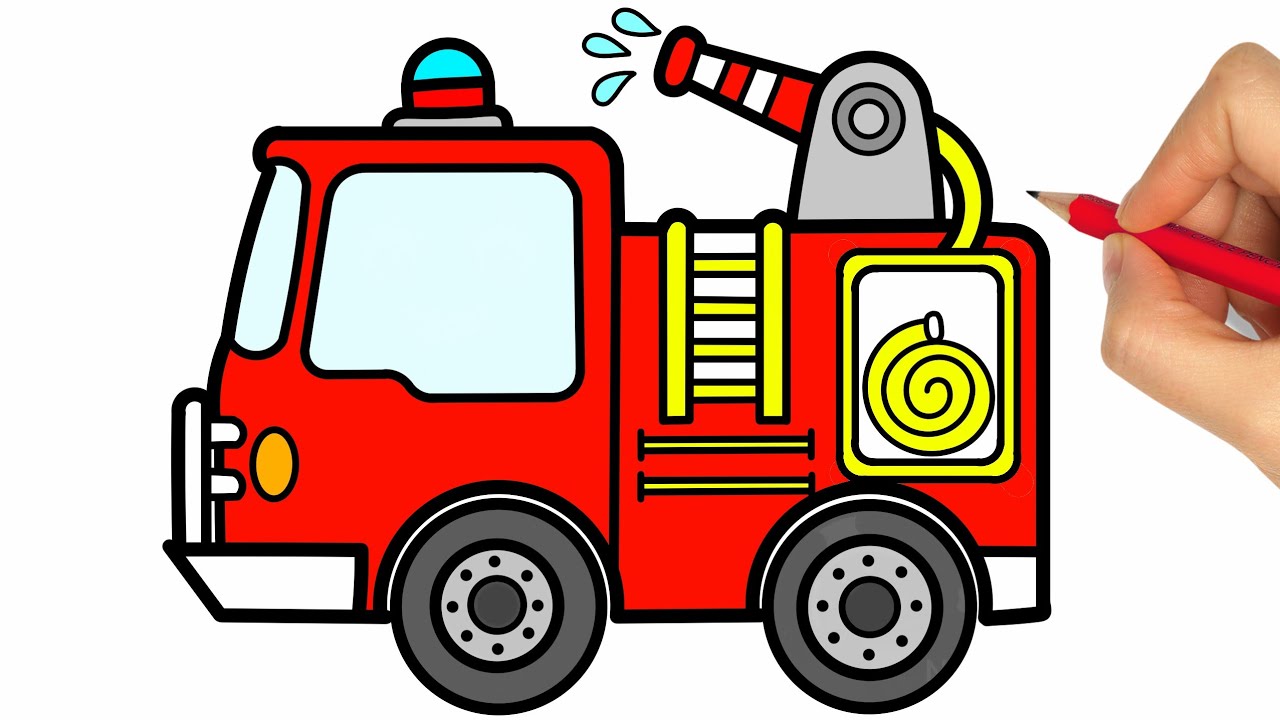 COME DISEGNARE UN CAMION DEI POMPIERI