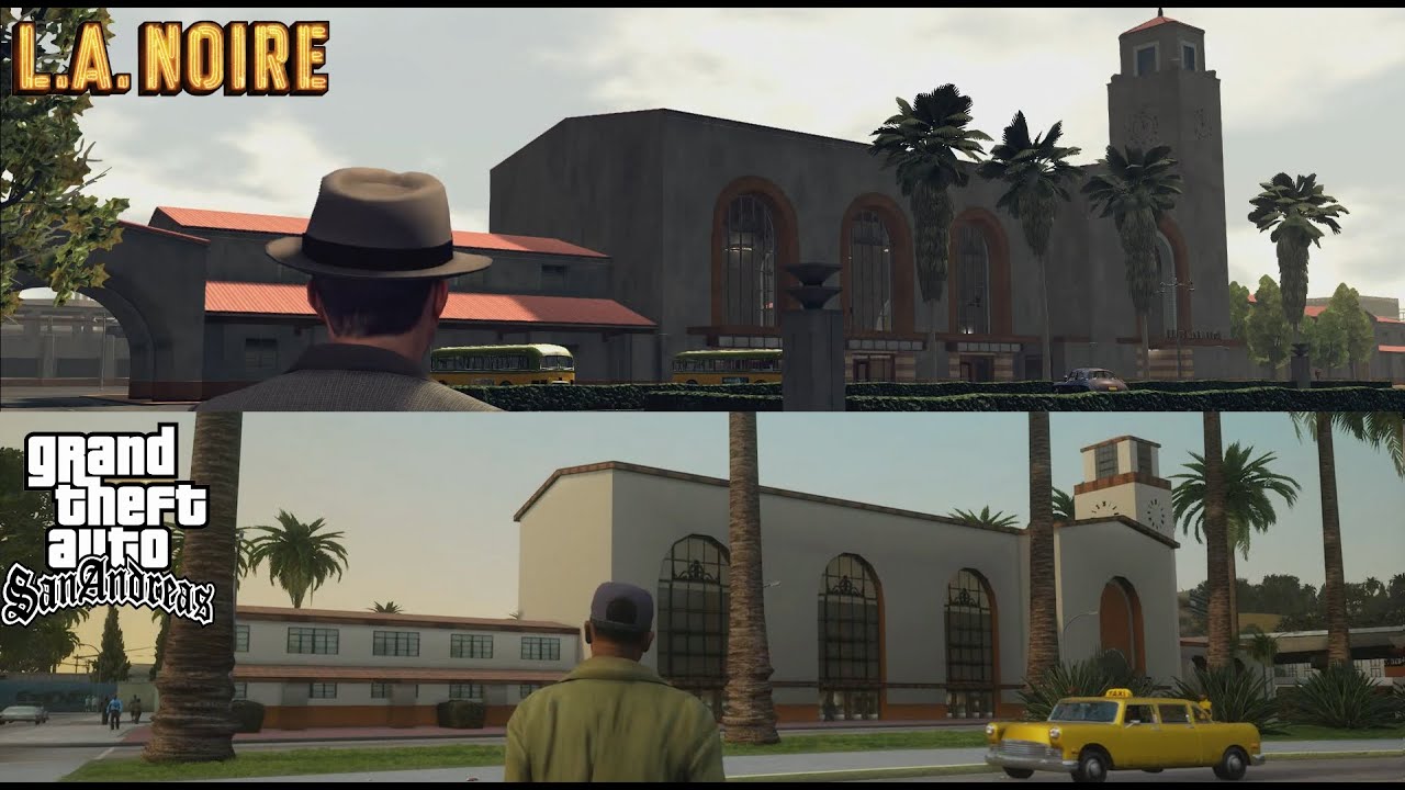 L.A. Noire vs GTA San Andreas Locations Comparison