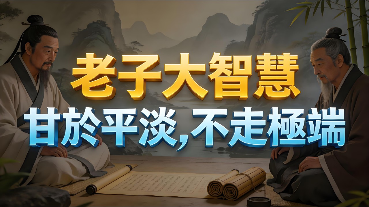 老子大智慧：甘於平淡，不走極端！戳破現代人的焦慮：「五色令人目盲」我們到底在追什麼？