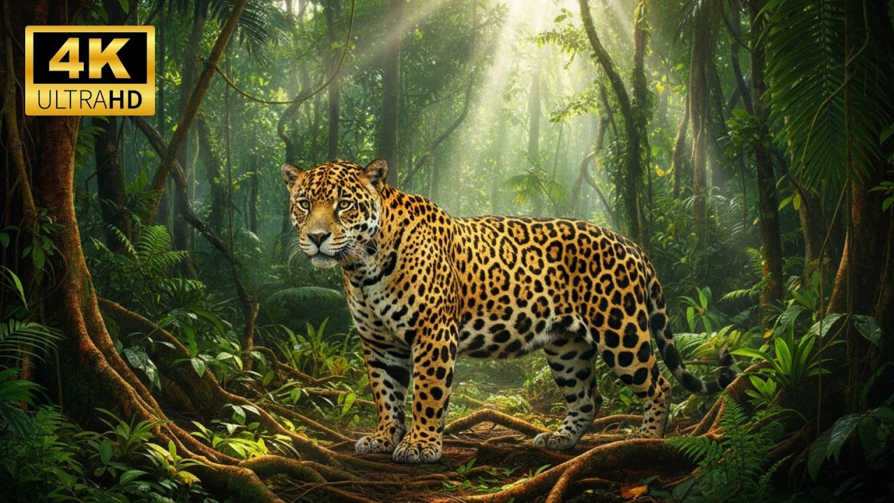 Relaxing Walk in the Amazon: Jaguar Trail | Deep Jungle (4K) | Deep Green Silence