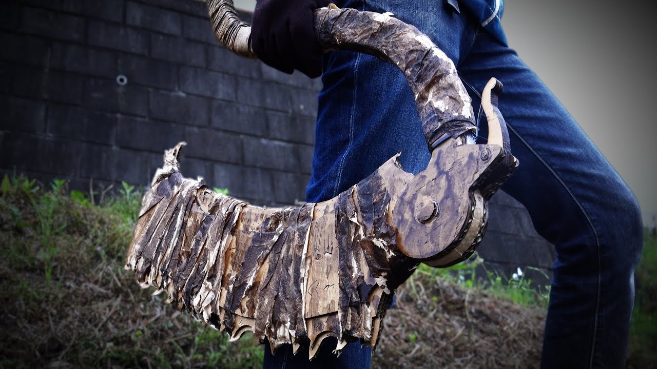 ダンボールでノコギリ鉈を作る/Bloodborne-Saw Cleaver Cardboard DIY- Crafty Transformer