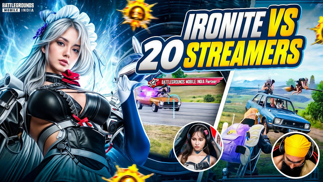 Your Favourite Youtubers Shocked😱By IRONITE Insane Skills🔥 | 20 Streamers Vs Ironite💀 | BGMI🔱