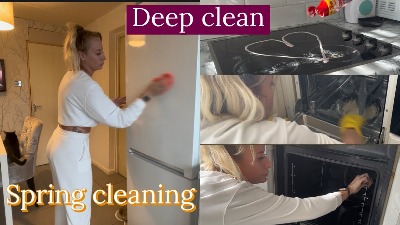 SPRING CLEANING MY KITCHEN PART 1 | deep cleaning all my appliances | oven, fridge,dishwasher clean