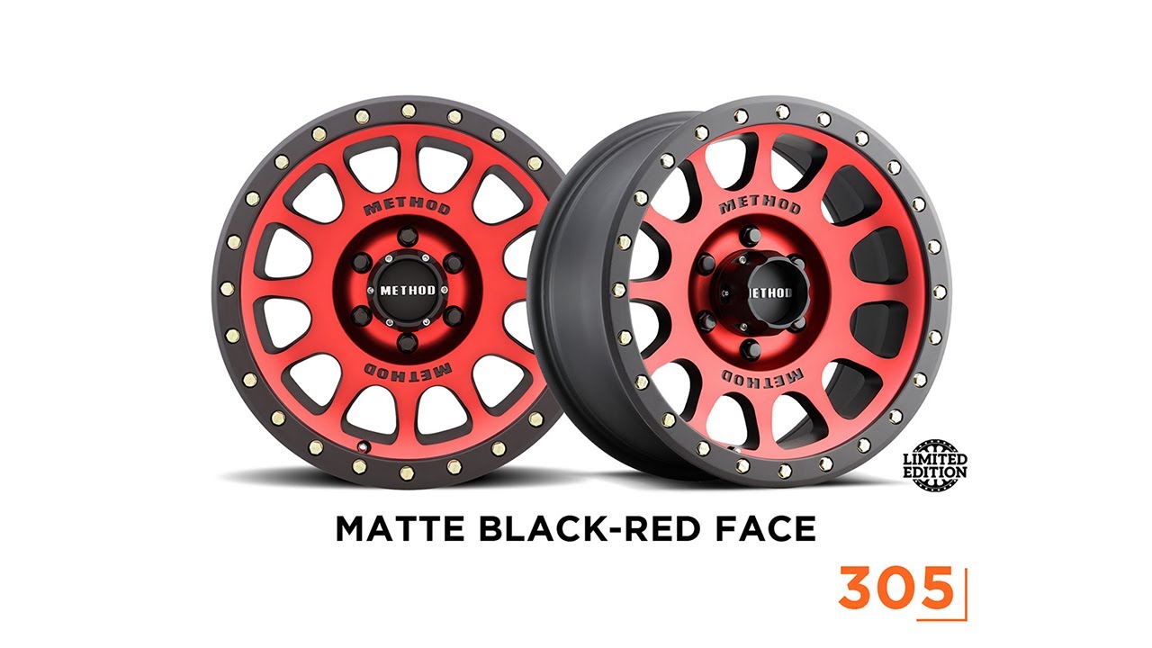 Method Race Wheels | 305 NV | Matte Black - Red Face