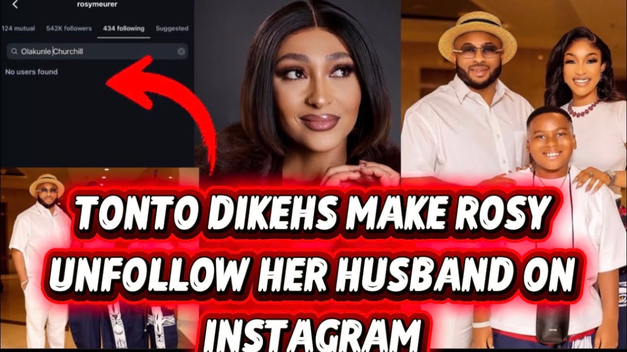 TONTO DIKEHS MAKE ROSY UNFOLLOW HER HUSBAND ON INSTAGRAM 