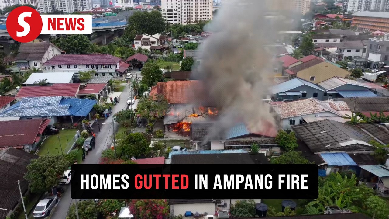 Two houses destroyed in Ampang fire