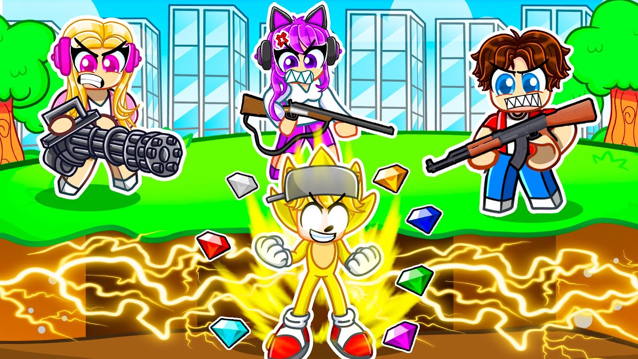 HUNTERS vs SUPER SONIC SPEEDRUNNER in Roblox!