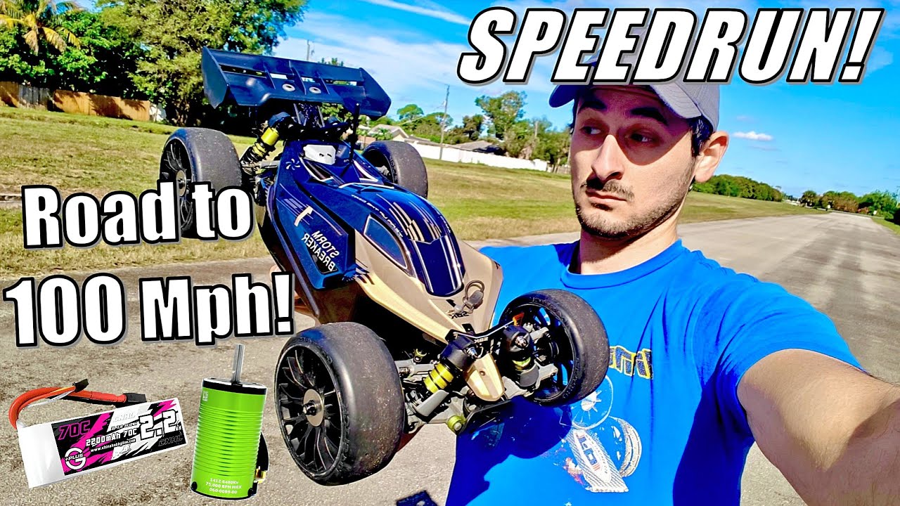 100 Mph SPEEDRUN series Part 1 of 3! NEW Rlaarlo SBK 1/10 Buggy - Castle Mamba X8S & Drag motor