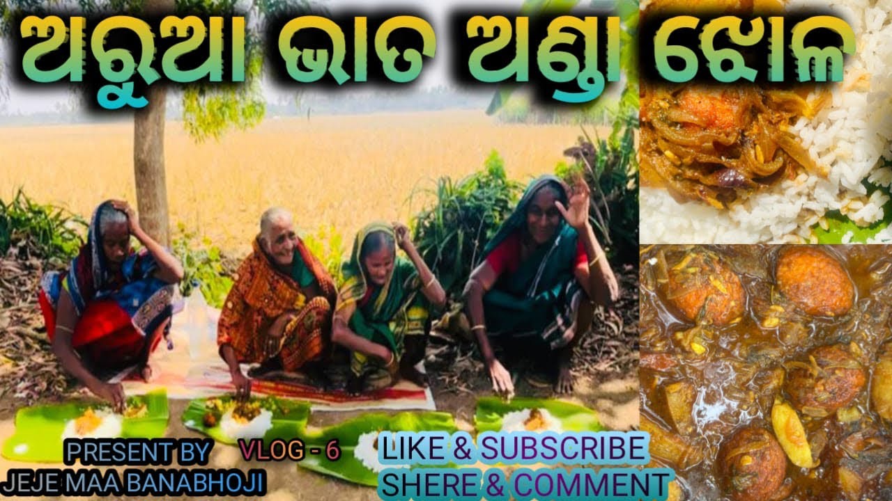ଅରୁଆ ଭାତ ଅଣ୍ଡା ଝୋଳ || RICE EGG CARYY || PRESENT BY JEJE MAA BANA BHOJI || FULL VDO 
