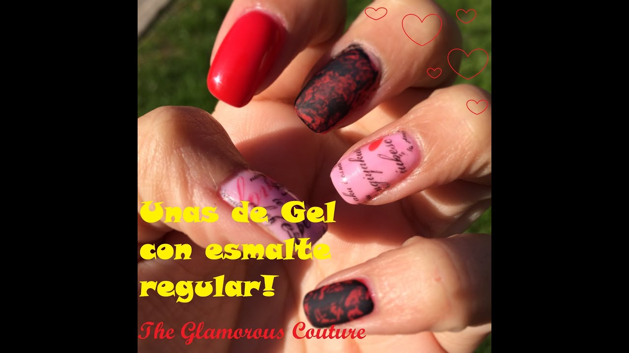 Uñas de Gel SensatioNail con Esmalte regular y Tatuajes de uñas!