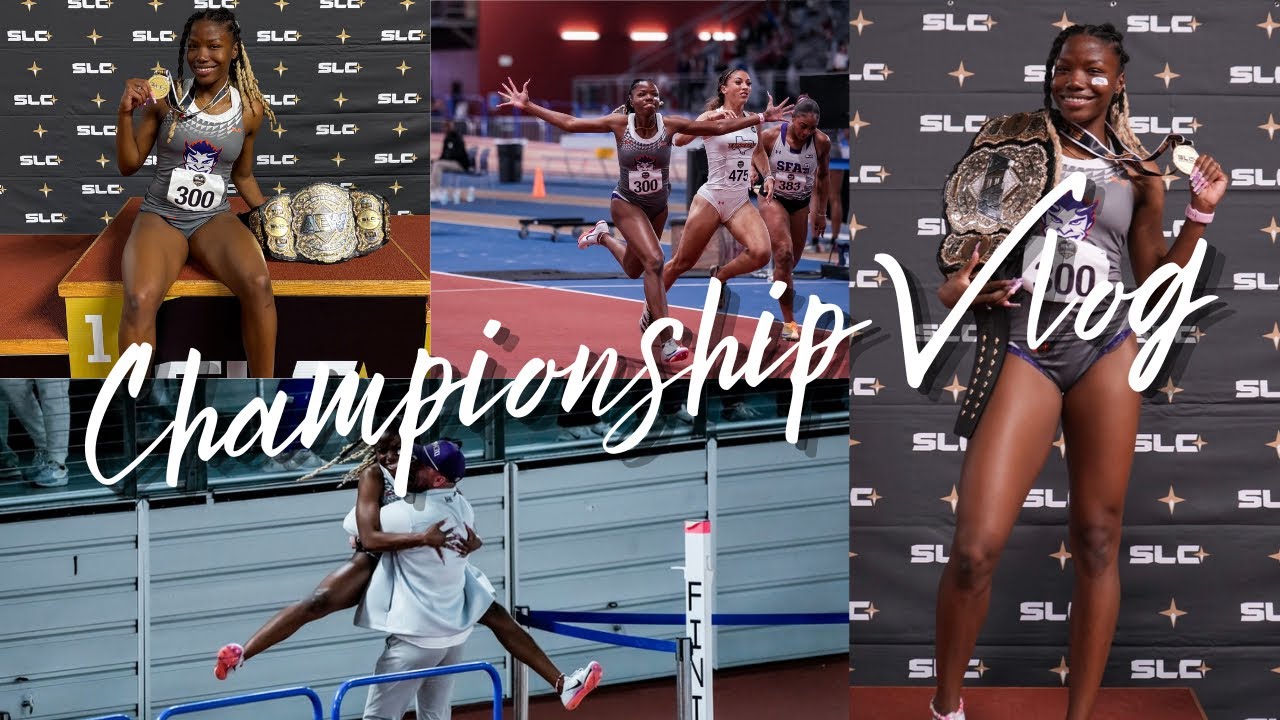 MEET VLOG: SLC INDOOR CHAMPIONSHIPS ( I WON CONFERENCE 👑 ) | meet experience , grwm & more ! 
