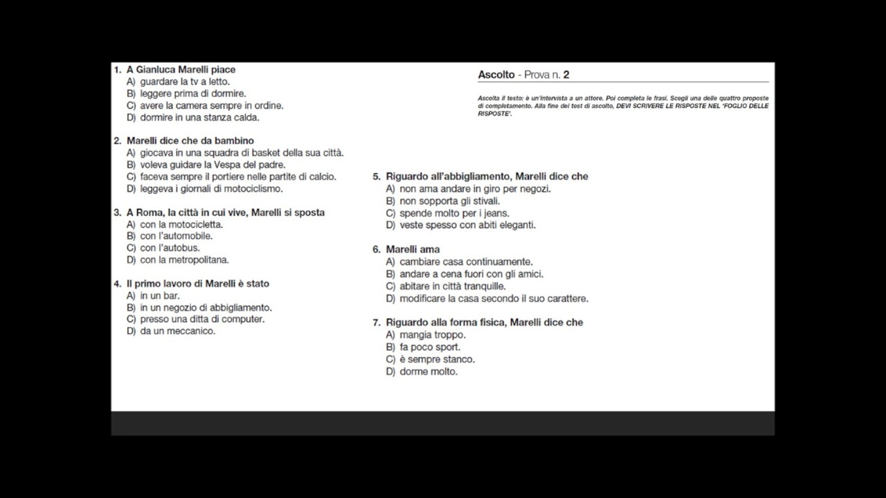 CILS B1 | dicembre 2013 | Ascolto con le soluzioni