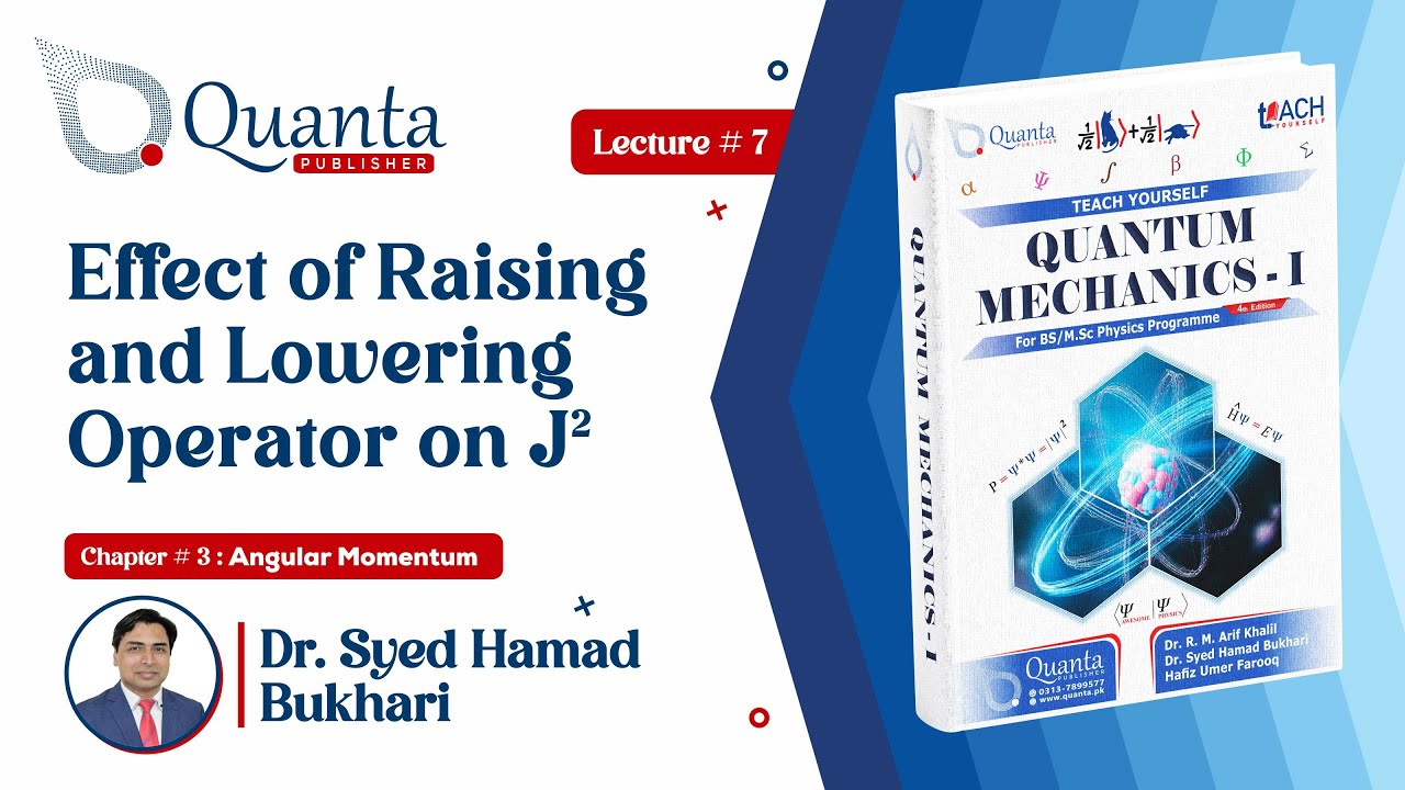 L 5.7 Effect of Raising and Lowering Operator on J2| QM-I by Dr. S. H. Bukhari
