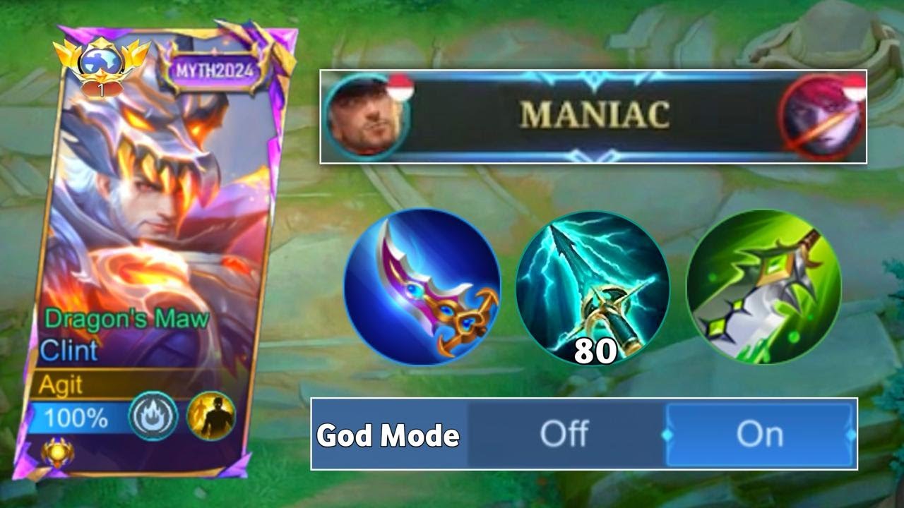 CLINT GAMEPLAY MANIAC!! CLINT BUILD & EMBLEM BROKEN DAMAGE 2025 - Mobile Legends