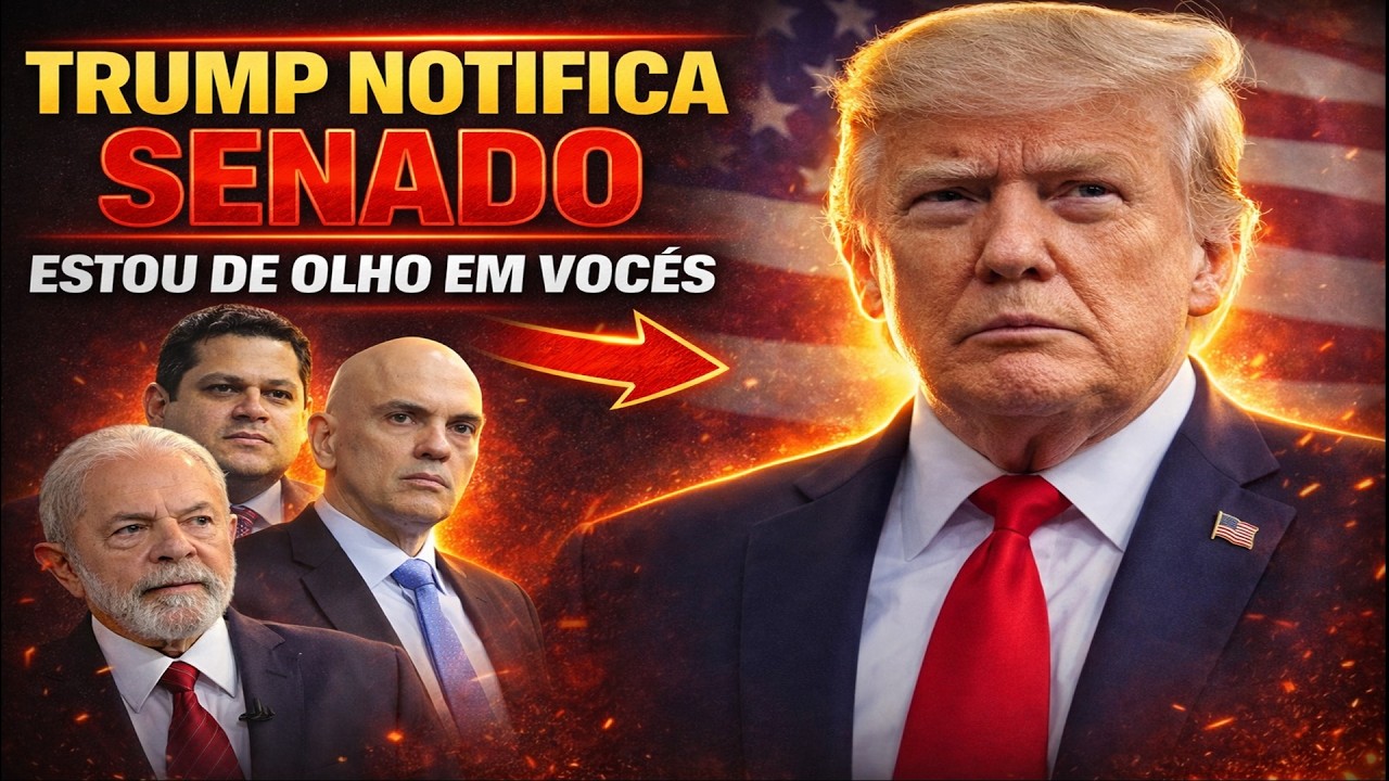 TRUMP NOTIFICA SENADO DO BRASIL