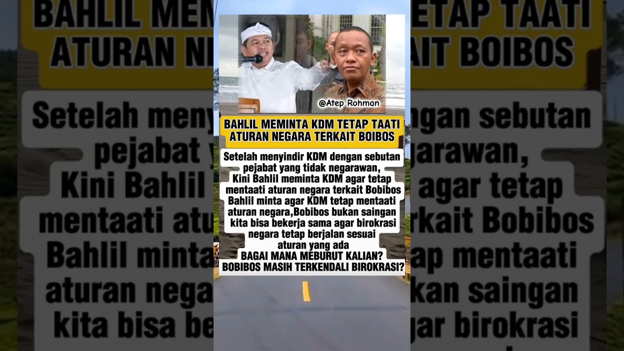 permintaan Bahlil ke kdm