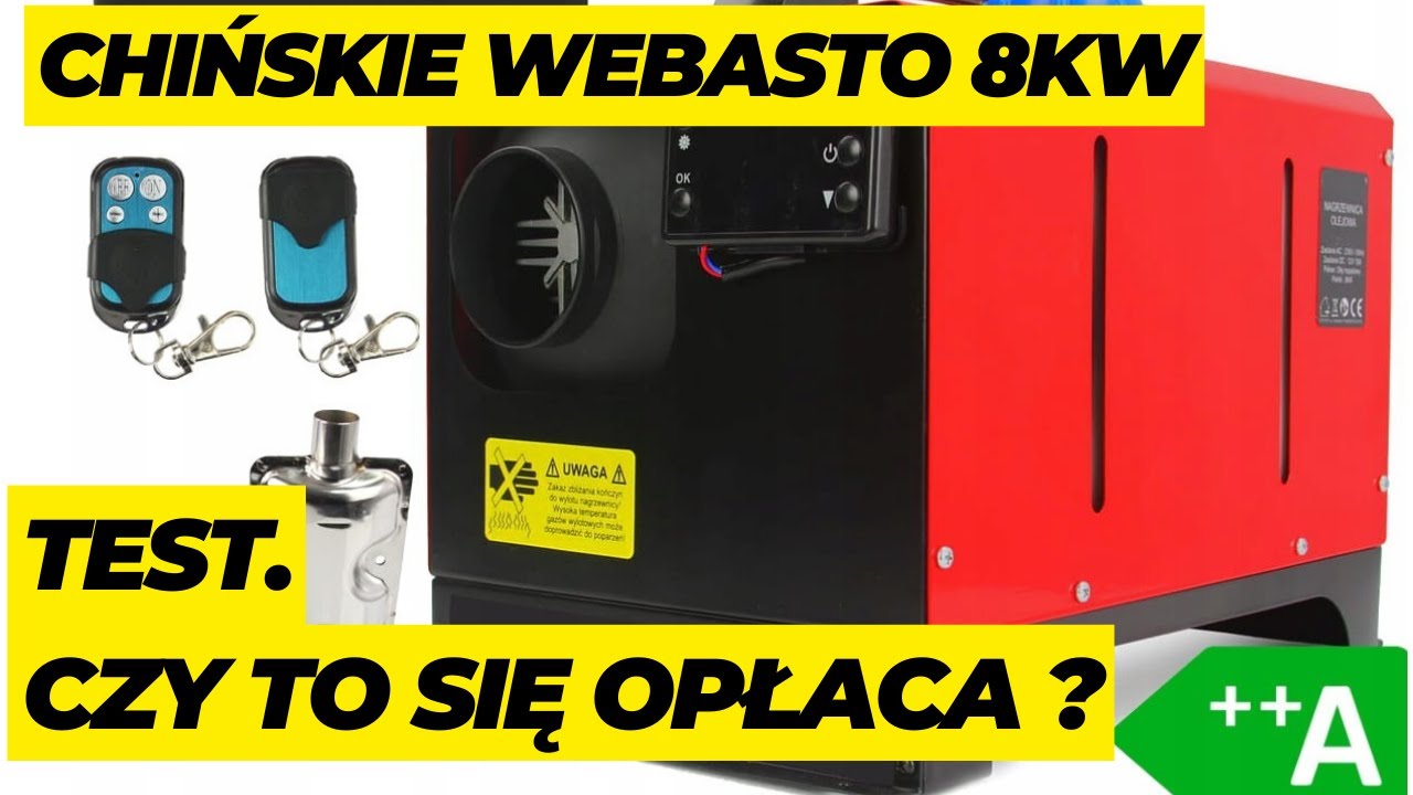 Chińskie Webasto 8kW. Podłączenie, test. Czy to się w ogóle opłaca ? Porównanie do grzejnika el. 2kW