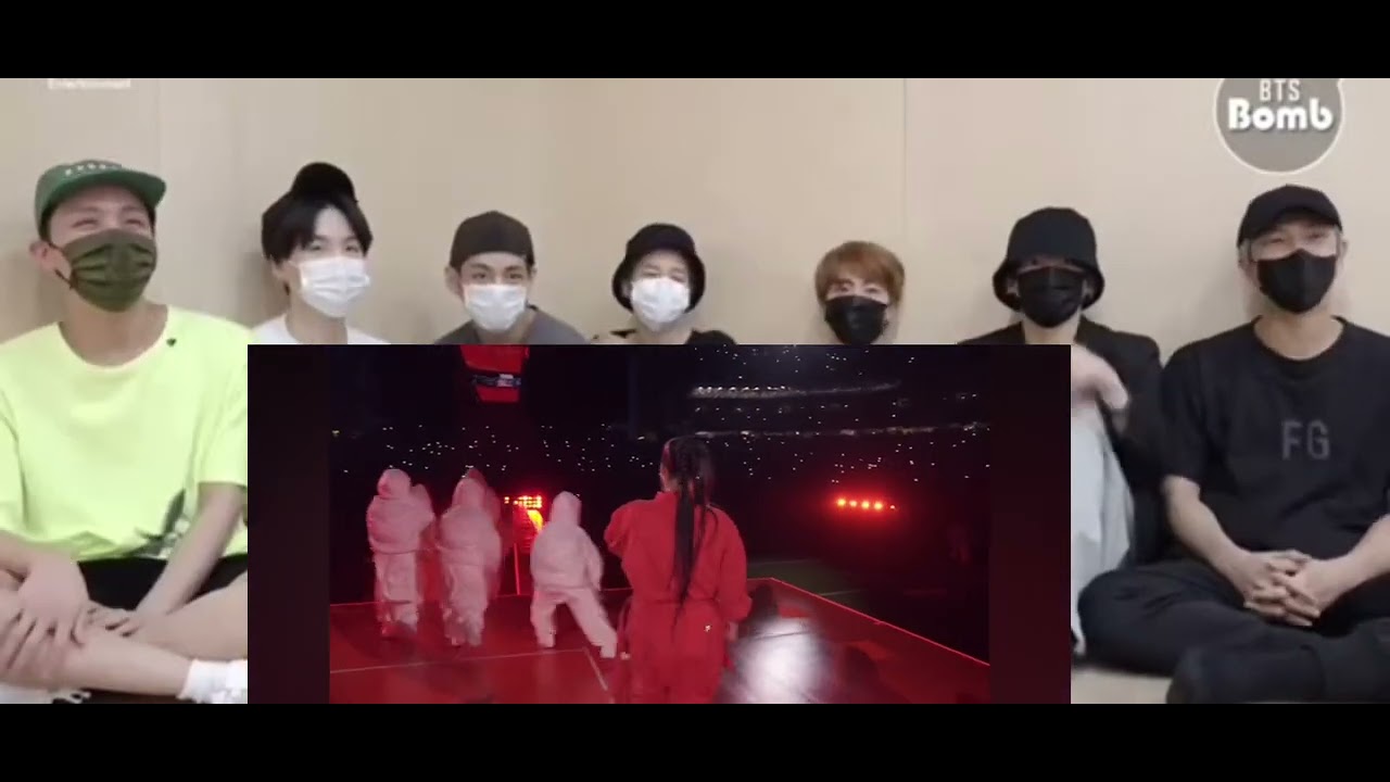 bts reaction to Rihanna's super bowl full performance (fake reaction)