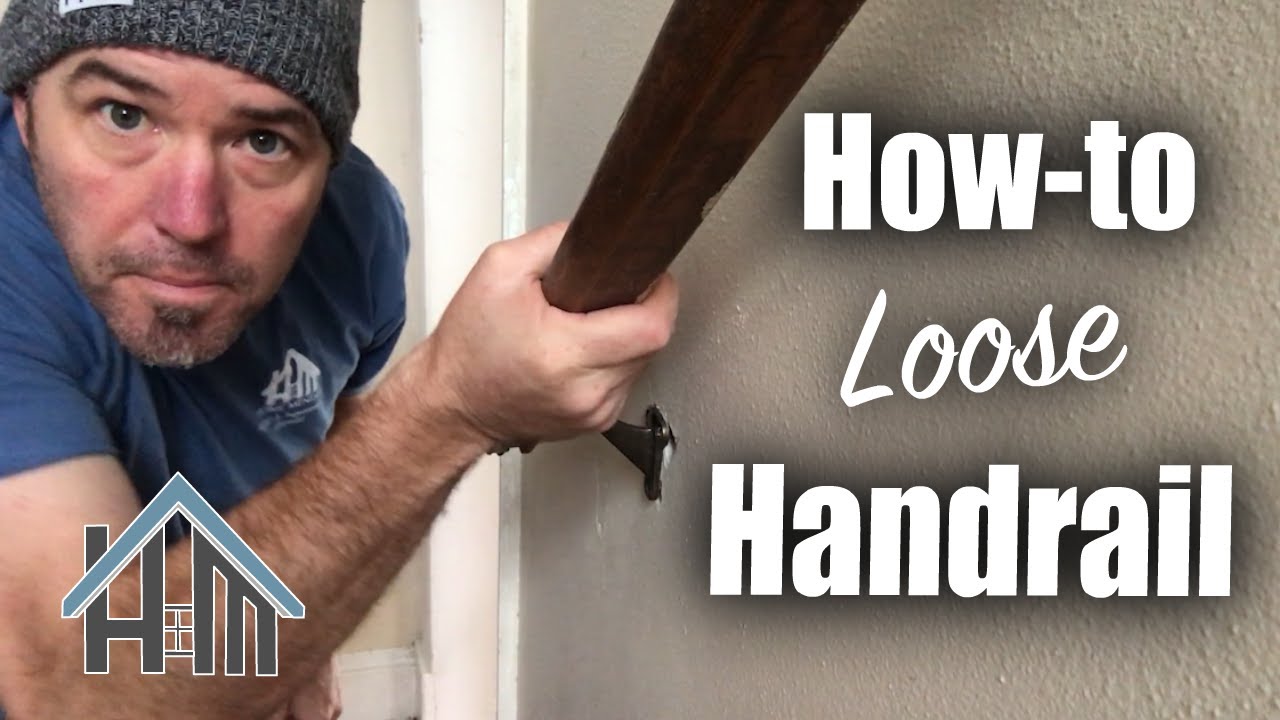 How to Secure handrail, how to tighten a loose railing. Easy!