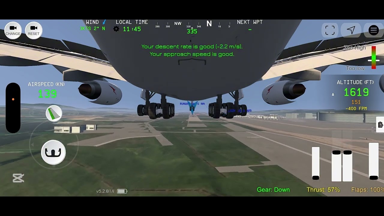 Playing FS Advanced but showing how to Replay a landing! #fyp #fypシ゚viral #landing #flightsimulator 