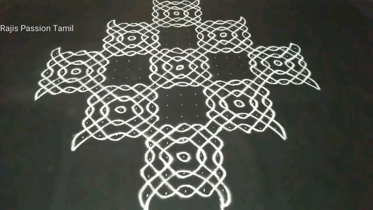 21-5 dot Maargazhi Special Sikku Kolam|Maargazhi 2020|Maargazhi Kambi Kolam-2|Rajis Passion Tamil