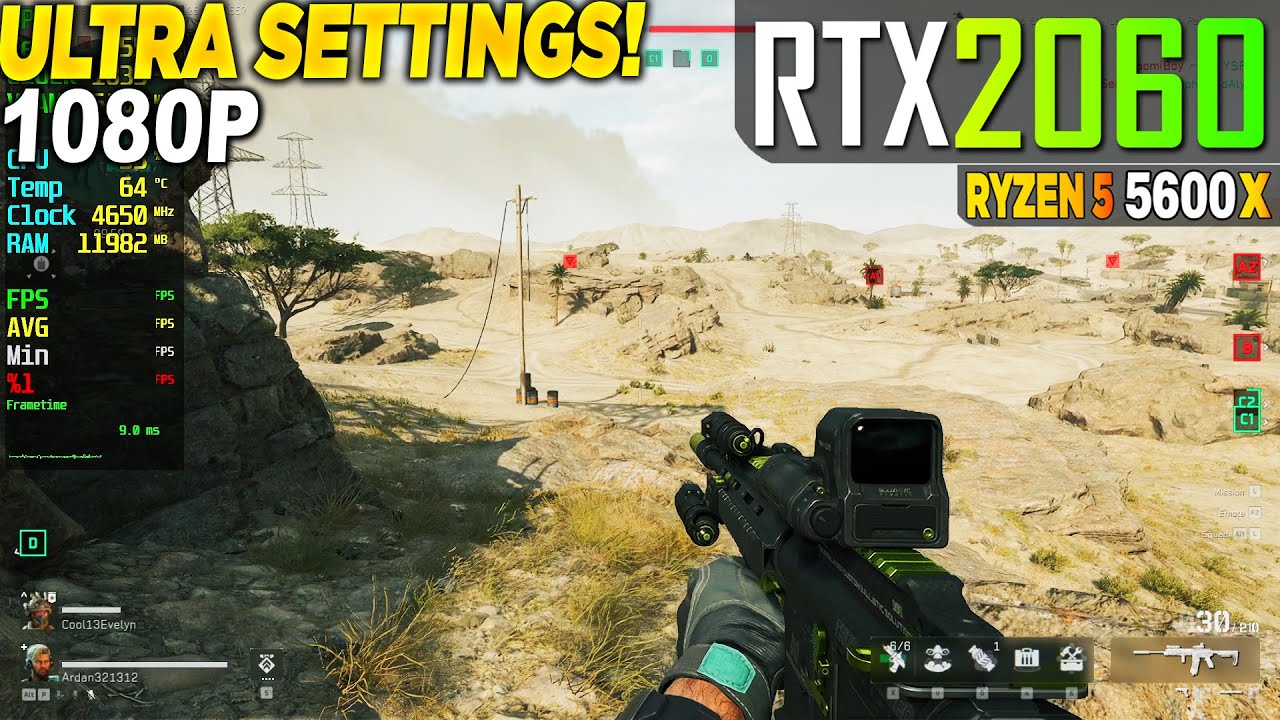 Delta Force RTX 2060 + Ryzen 5 5600x - 1080p Ultra,