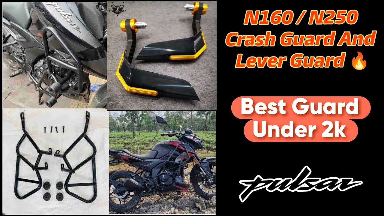 Pulsar N160 / N250 Crash Guard 🔥 And Lever Guard Installation 🤯 ||  Under 2k  #n160 #n250 #ns200