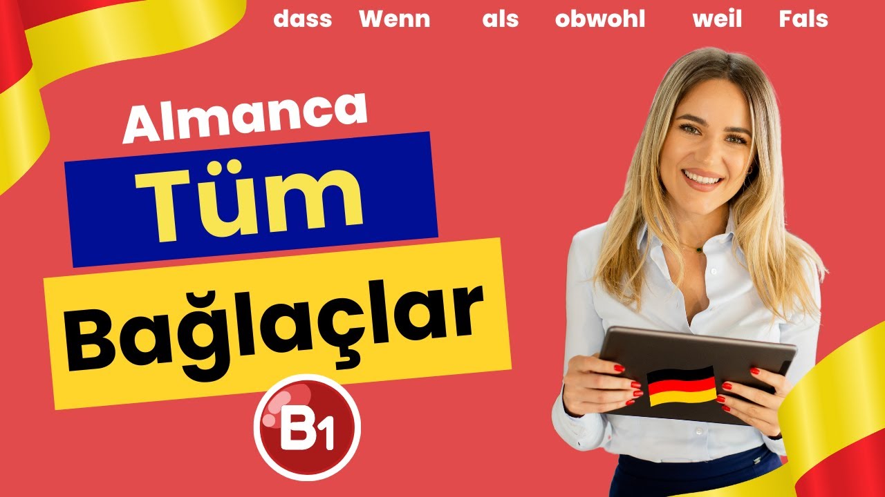 Online almanca öğrenmenin en kolay yolu |B1 Tüm Baglaclar I Weil, wenn, denn, fals, obwohl, ob...