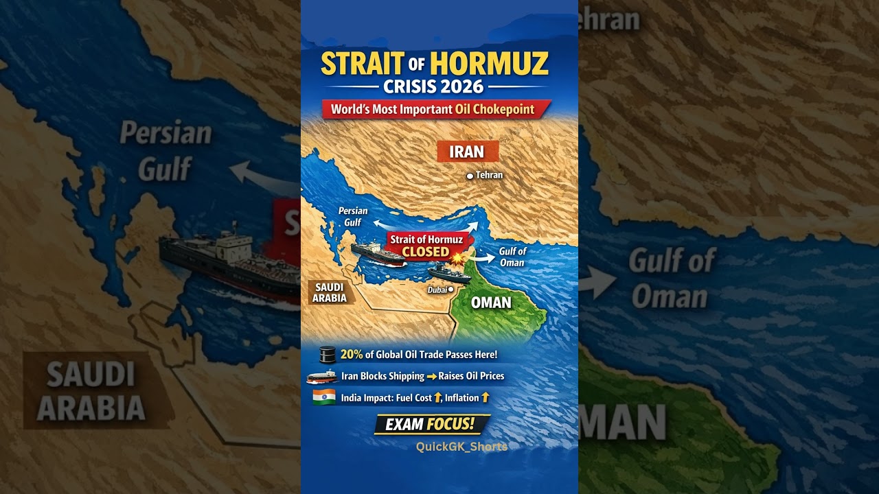 Strait of Hormuz in News 2026 | Map Explained | World Oil Chokepoint