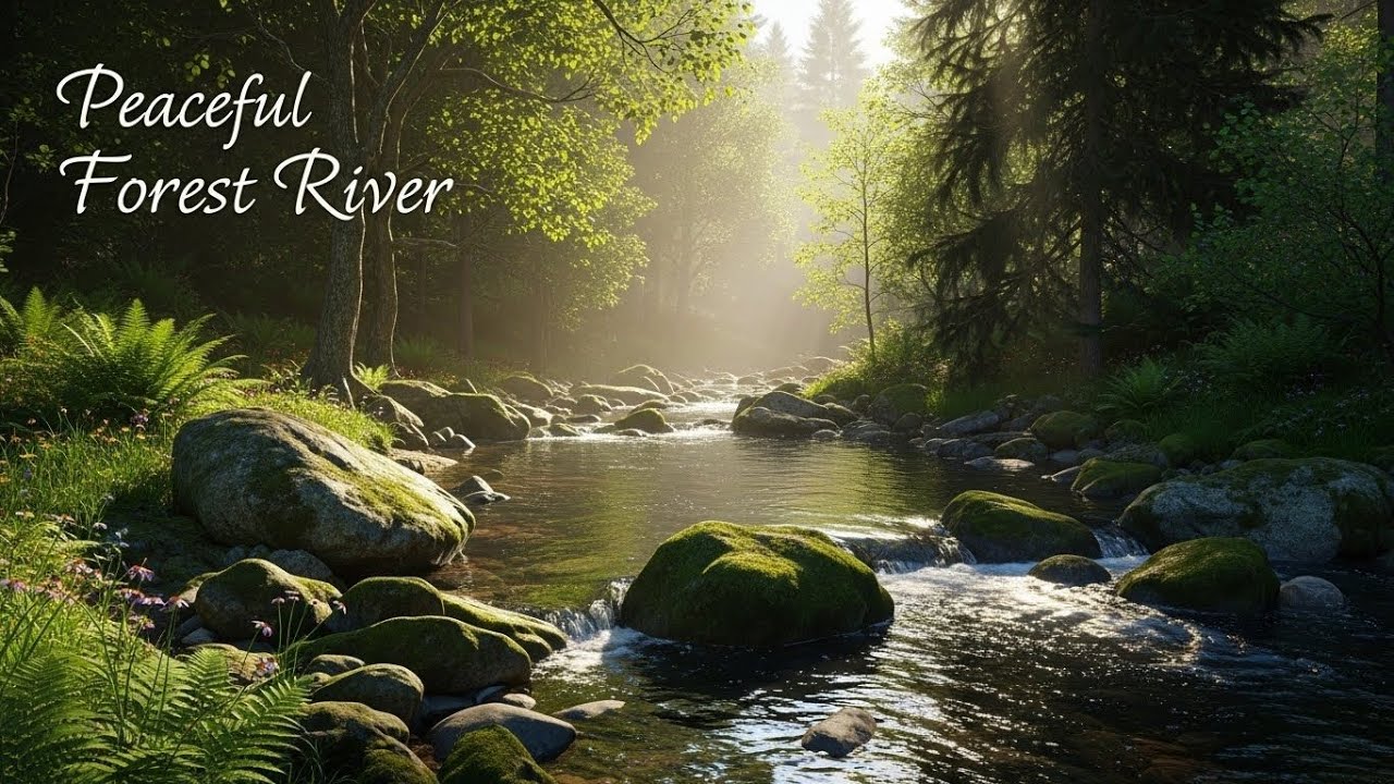 Calm Flowing River 🌿 Peaceful Natural Ambience for Meditation and Deep Sleep #501