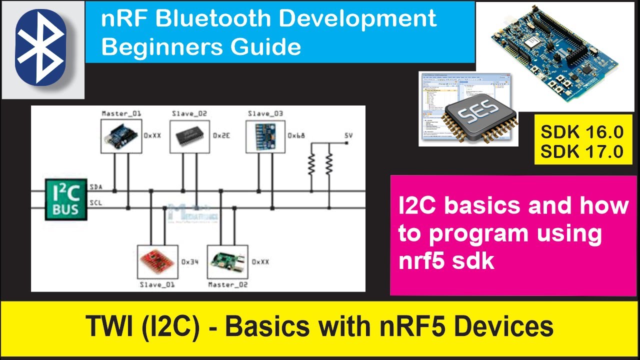 nRF5 SDK - Tutorial for Beginners Pt 35 A - TWI - I2C - Introduction with Basics